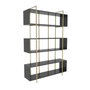 Hanah Home Bruti Estantería Antracita y Dorado